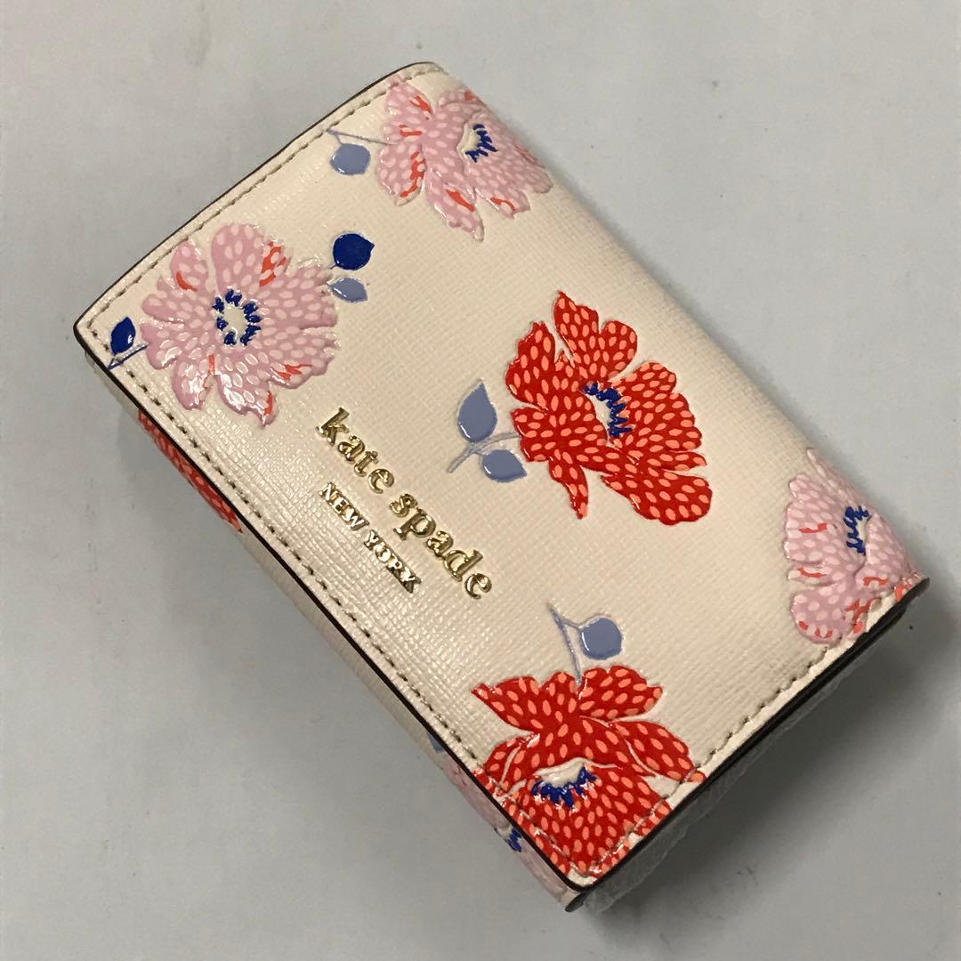 kate spade ケイトスペードキーケース　モーガン　ドッティ　フローラル