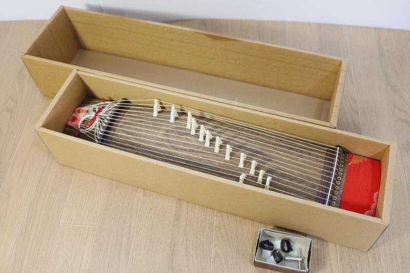 綺麗◆文化琴　短琴　13弦　和楽器　十三弦　◆全長60㎝◆誰でも弾ける!