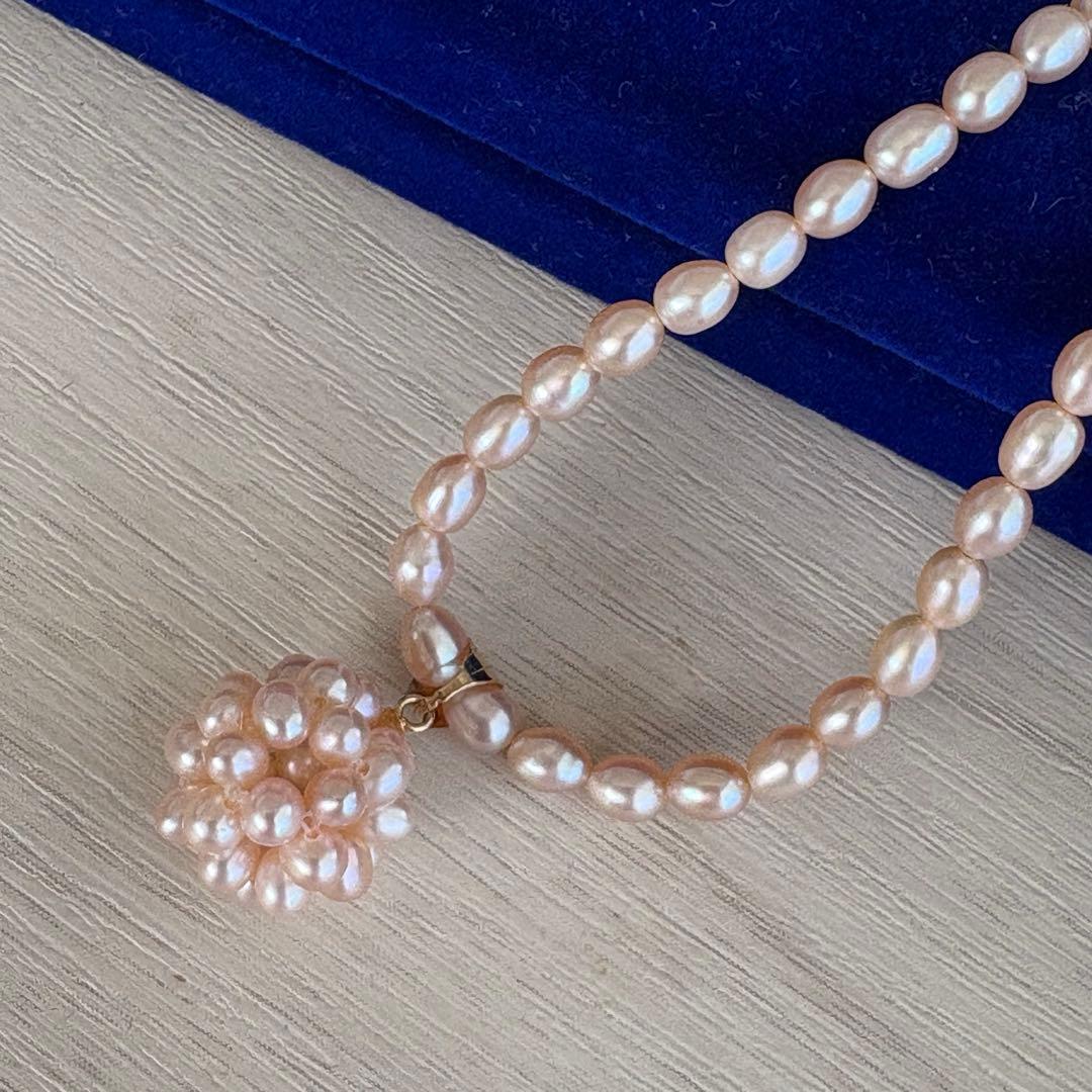 パールネックレス　ペンダント　淡水パール　ベビーパール　k18 18金 真珠