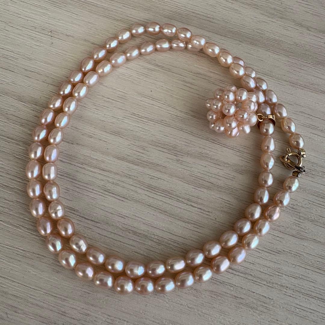 パールネックレス　ペンダント　淡水パール　ベビーパール　k18 18金 真珠