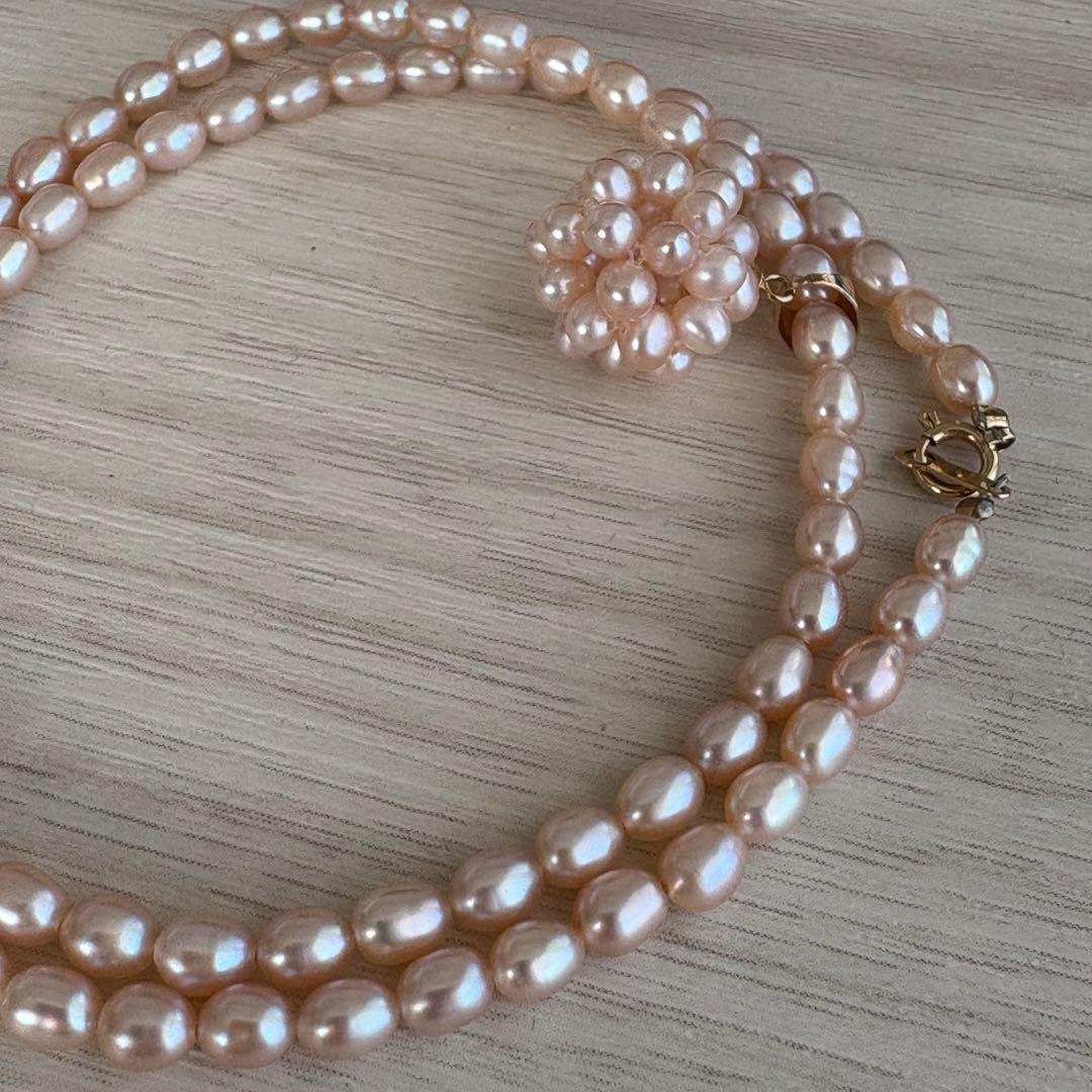 パールネックレス　ペンダント　淡水パール　ベビーパール　k18 18金 真珠