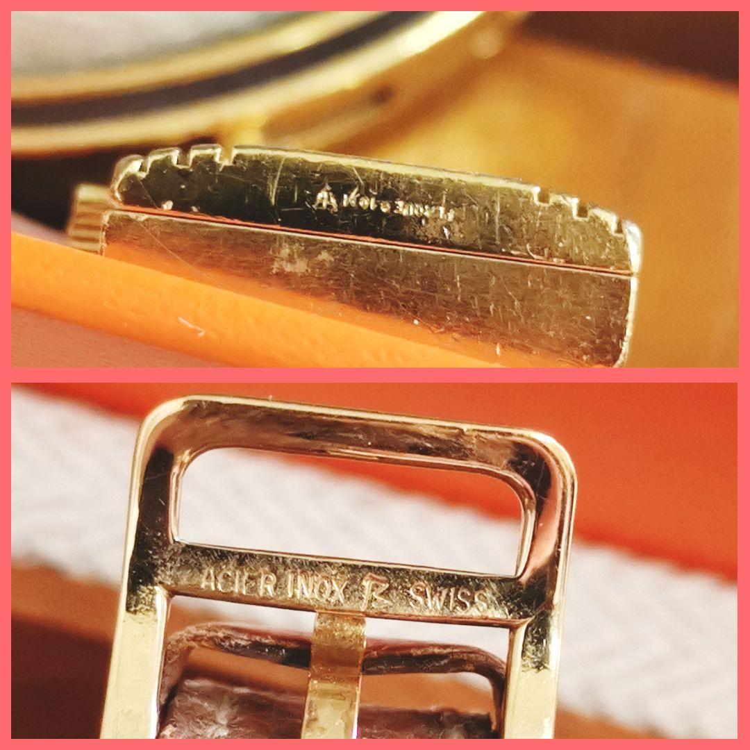 【正規品】エルメスHERMESケリーウォッチレディース腕時計 茶ゴールド鑑定済