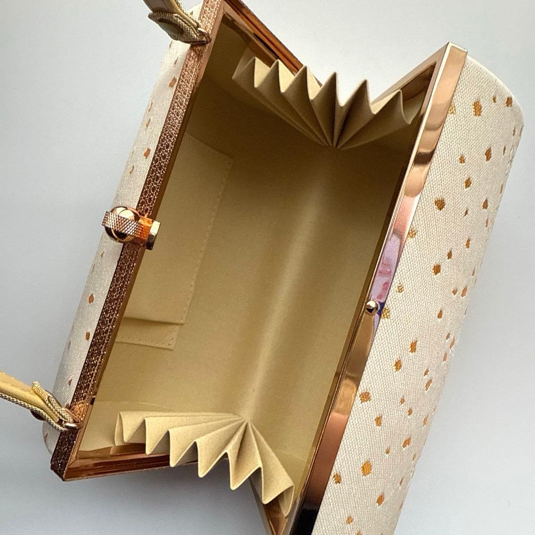 和装用草履&バッグ　ゴールド　花柄