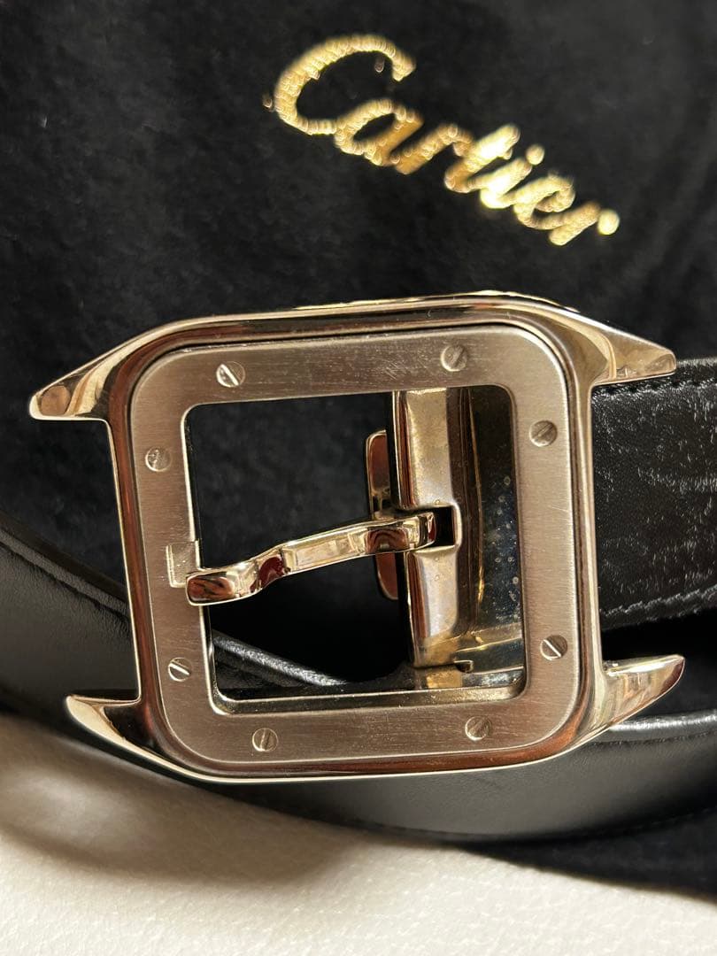 カルティエ　サントス ブラック　ベルト