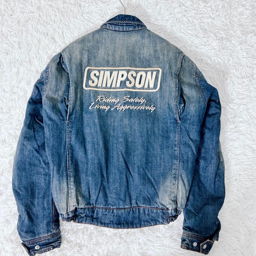 SIMPSON デニム レーシング　ジャケット 中綿 M 刺繍ロゴ　シンプソン