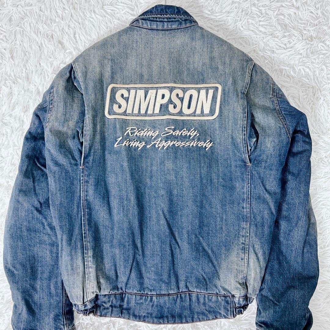 SIMPSON デニム レーシング　ジャケット 中綿 M 刺繍ロゴ　シンプソン