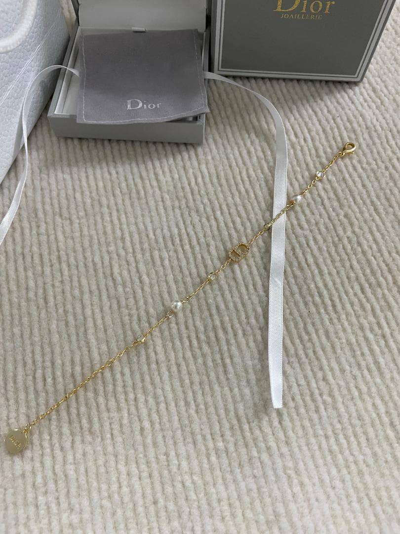 ゴールド/刻印あり ディオール ブレスレット DIOR パール
