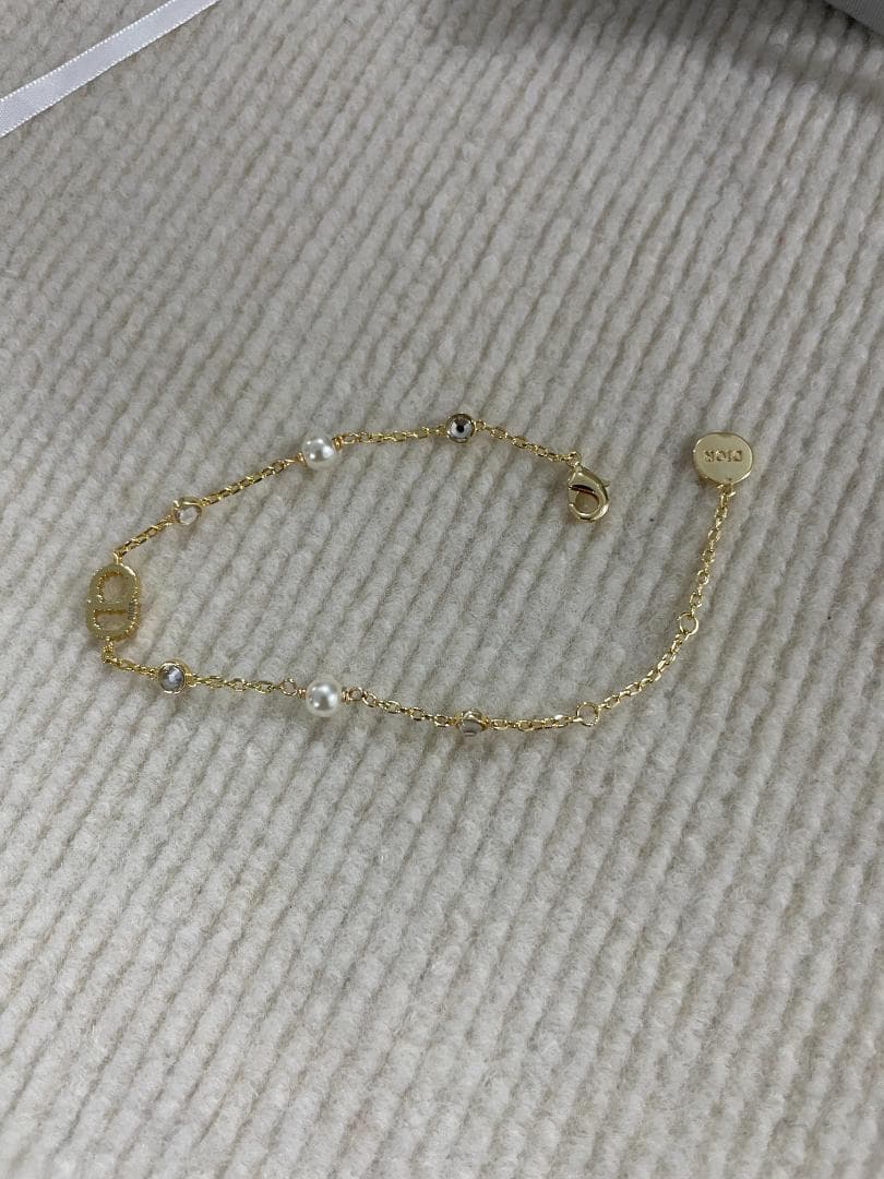 ゴールド/刻印あり ディオール ブレスレット DIOR パール