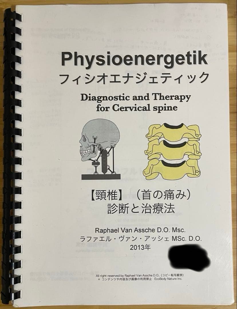 フィシオエナジェティック　頸椎の診断と治療法　テキスト