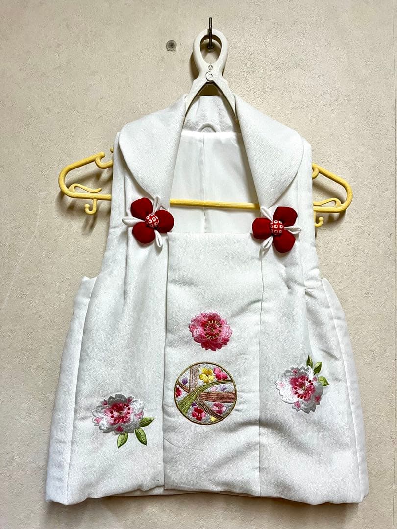 七五三 着物セット 赤と白 花柄