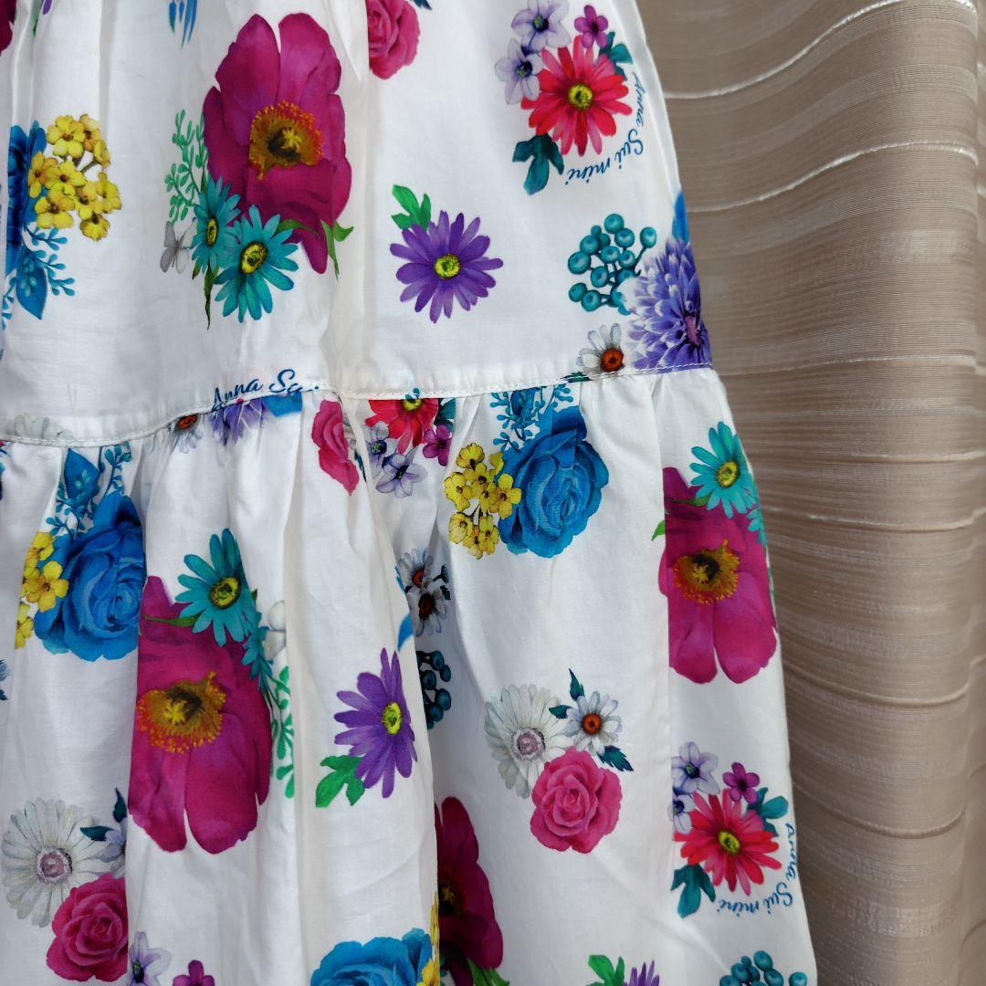 アナスイミニ　140 Vivid Floral 花柄ティアードワンピース