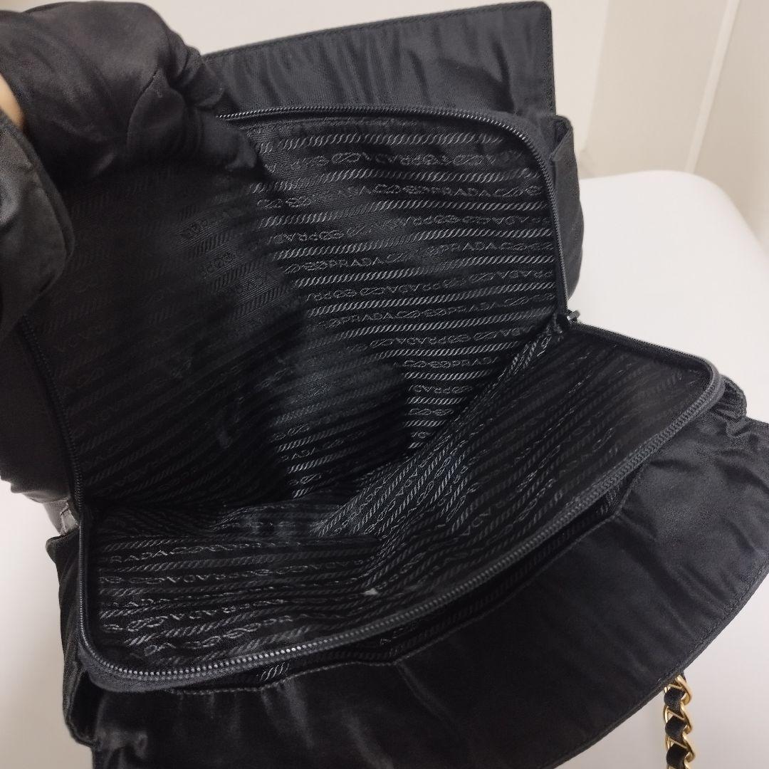 美品☆　プラダ　チェーン　ショルダーバッグ　ギャランティカード付き