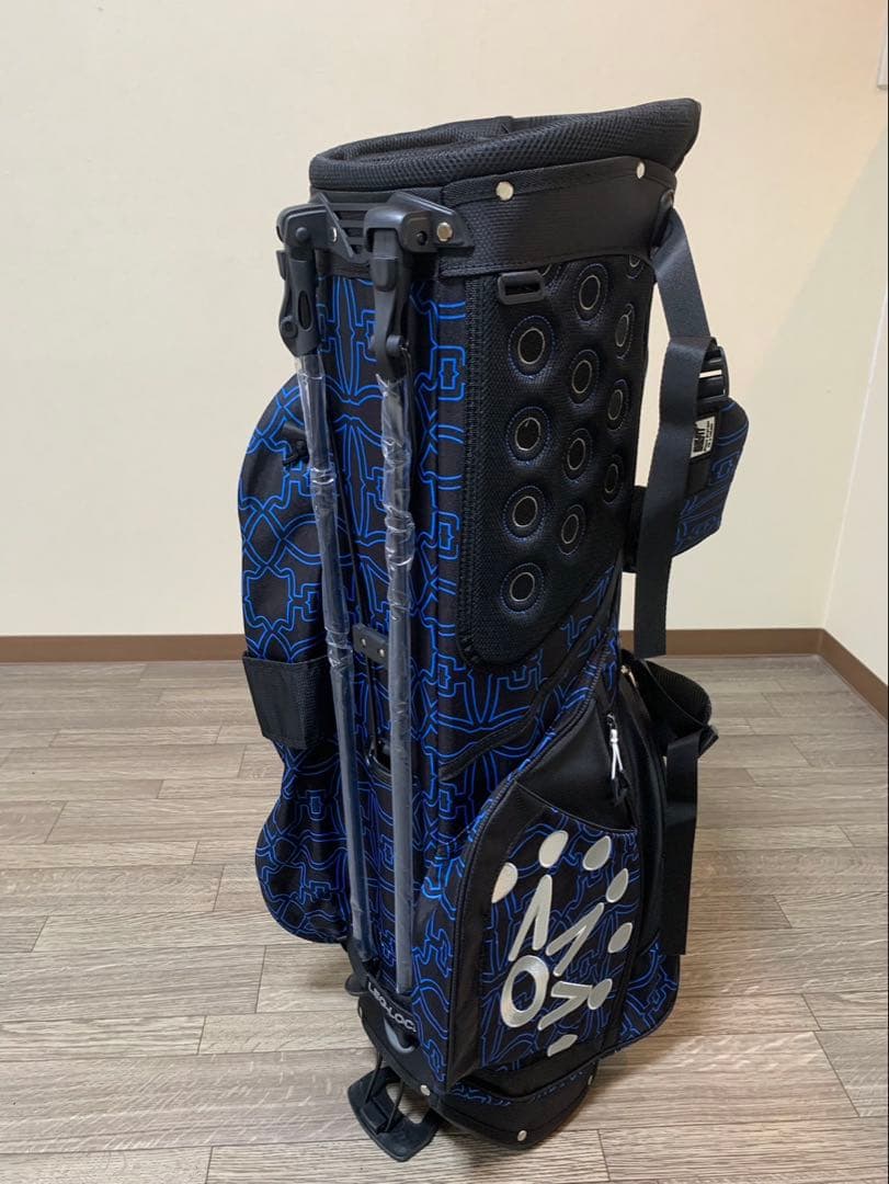 ゆき　スタンド式キャディバック　ブルーラメライン　パターカバープレゼント付