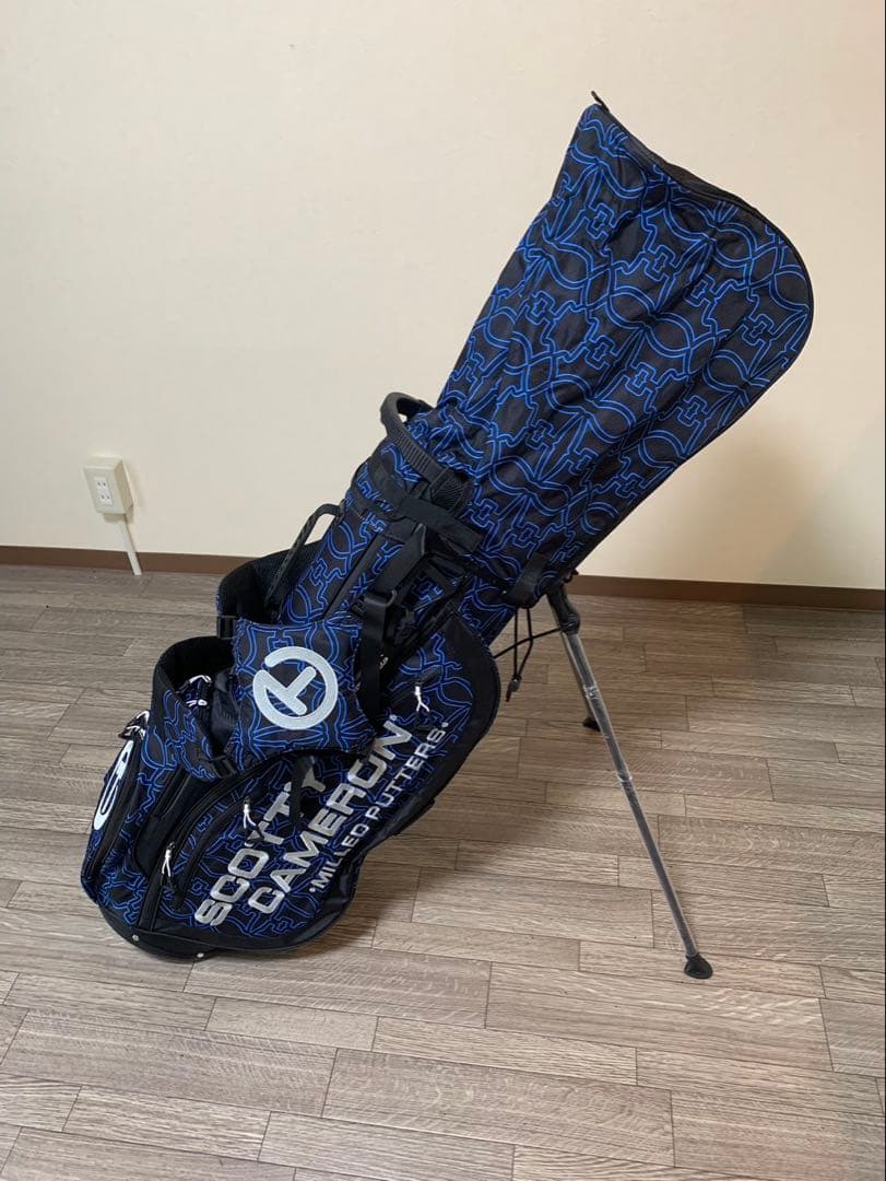 ゆき　スタンド式キャディバック　ブルーラメライン　パターカバープレゼント付