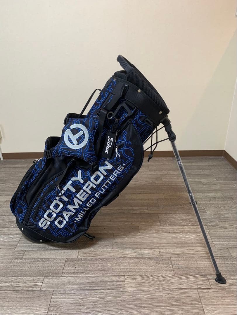 ゆき　スタンド式キャディバック　ブルーラメライン　パターカバープレゼント付