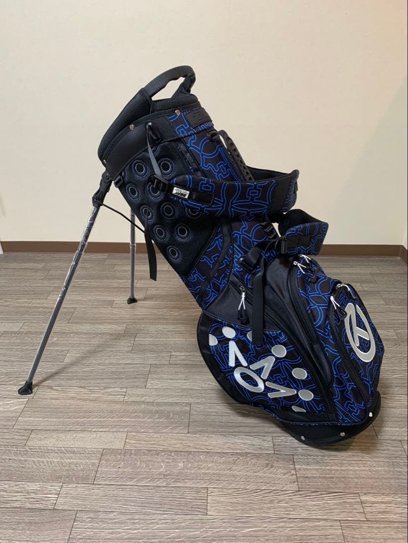 ゆき　スタンド式キャディバック　ブルーラメライン　パターカバープレゼント付