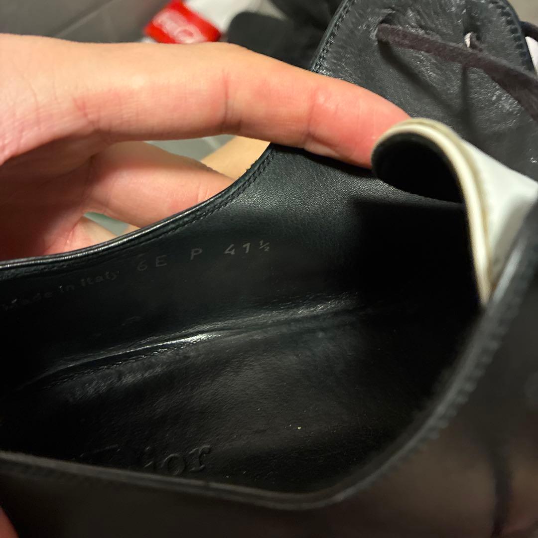 DIOR HOMME バイカラー　ポインテッドレザーシューズ　エディ期