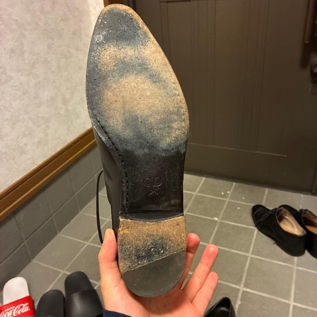 DIOR HOMME バイカラー　ポインテッドレザーシューズ　エディ期