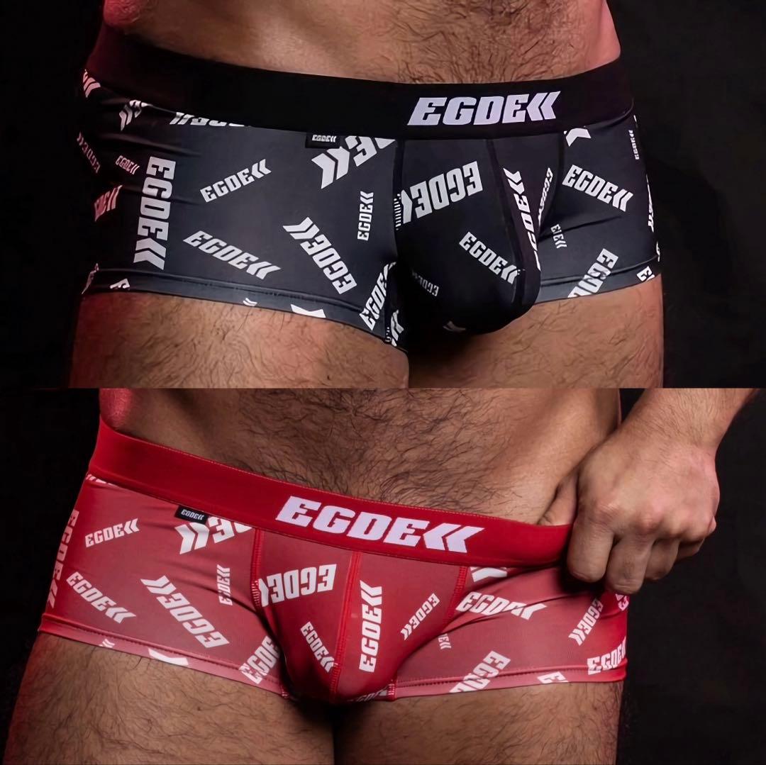 EGDE エッジ　ANIMA ボクサー　ローライズ　ロゴ　サポーター　M