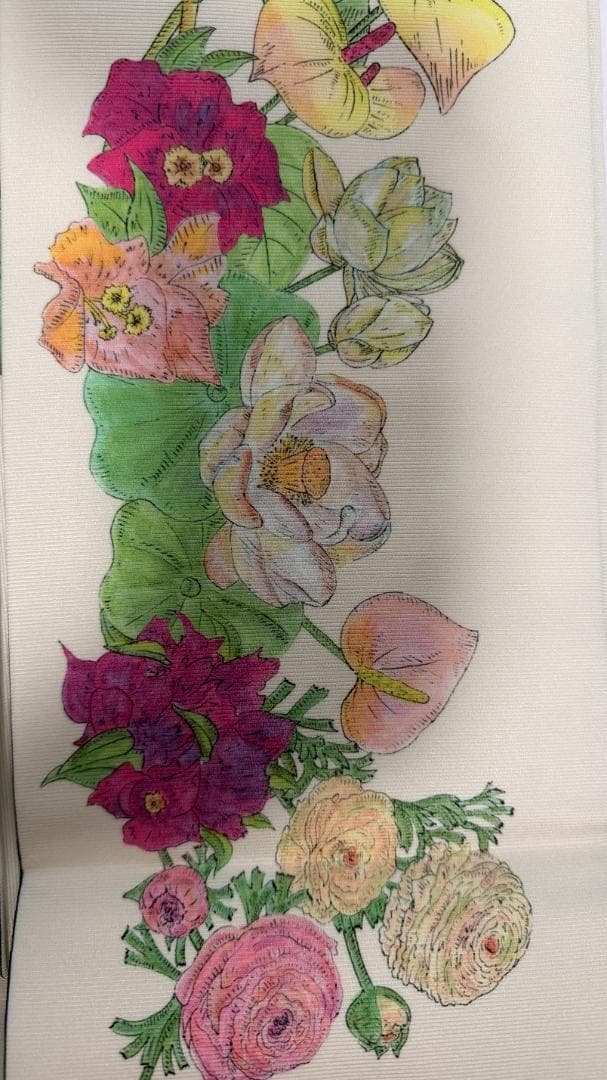 マーム　MarMu アクアエデン　単衣訪問着 紺色 名古屋帯　帯揚げ　半衿セット