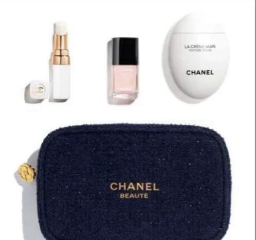 シャネル　リップアンドネイルケアセット　ホリデー　コフレ　2025 ポーチ付き