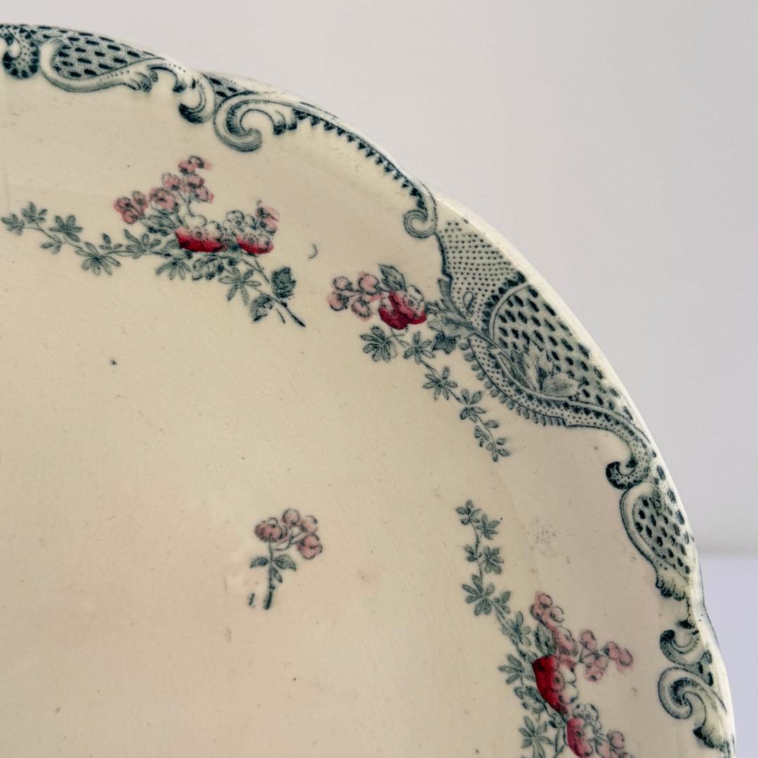 フランスアンティーク　Longwy Vincennes コンポティエ