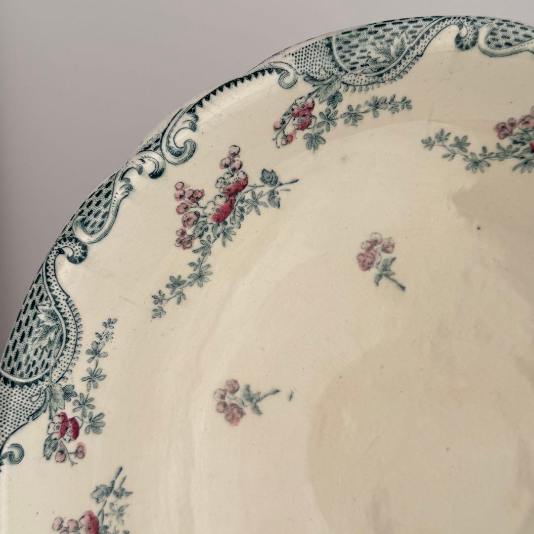 フランスアンティーク　Longwy Vincennes コンポティエ