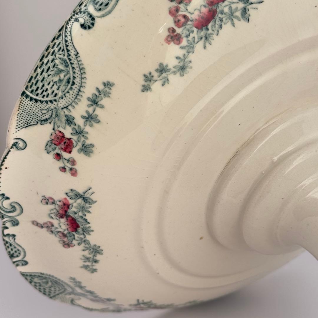 フランスアンティーク　Longwy Vincennes コンポティエ