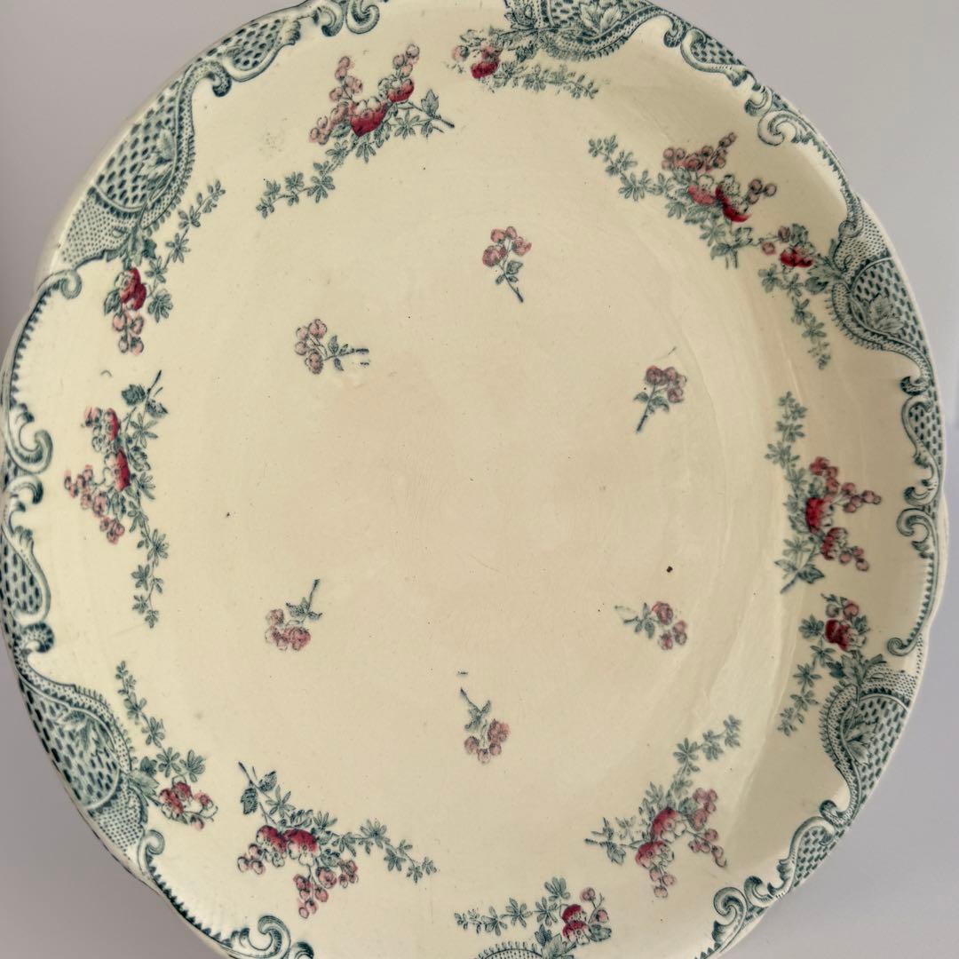 フランスアンティーク　Longwy Vincennes コンポティエ