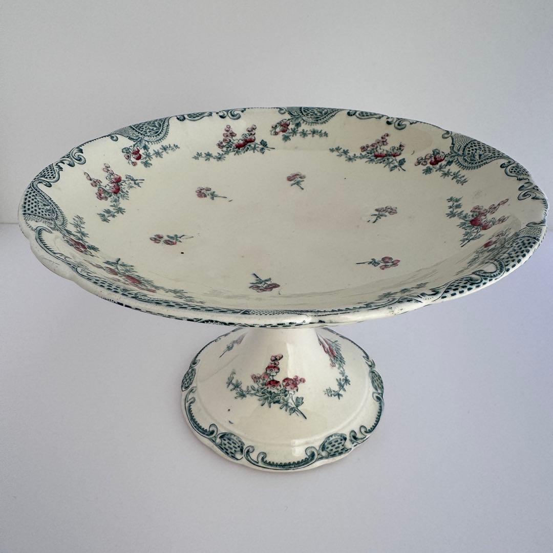 フランスアンティーク　Longwy Vincennes コンポティエ