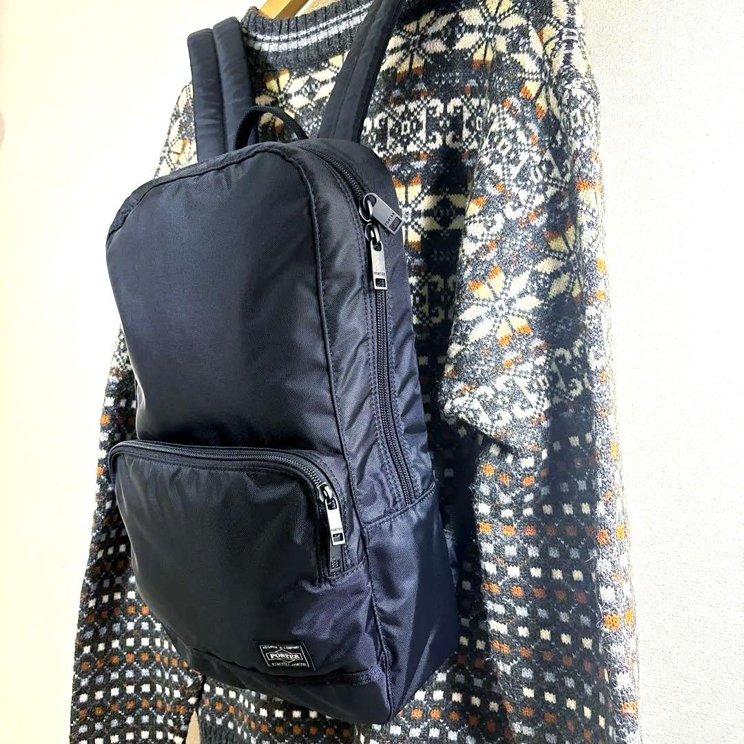 美品 ポーター フラッシュ デイパック PORTER FLASH 11L BK