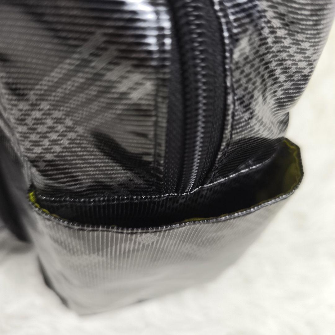 ✨極美品✨ スワニー キャリーバッグ 2way タータンチェック 光沢 黒銀