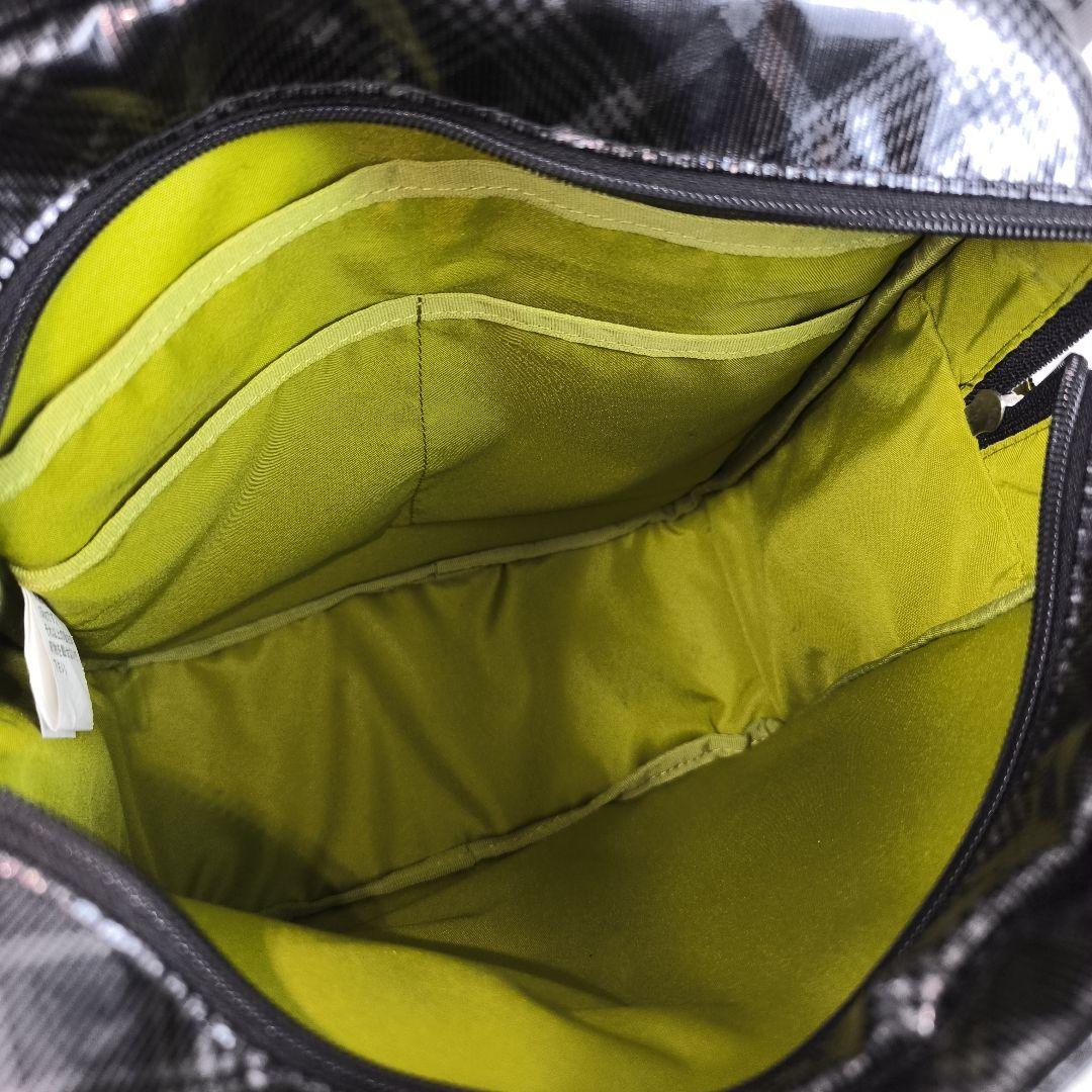 ✨極美品✨ スワニー キャリーバッグ 2way タータンチェック 光沢 黒銀