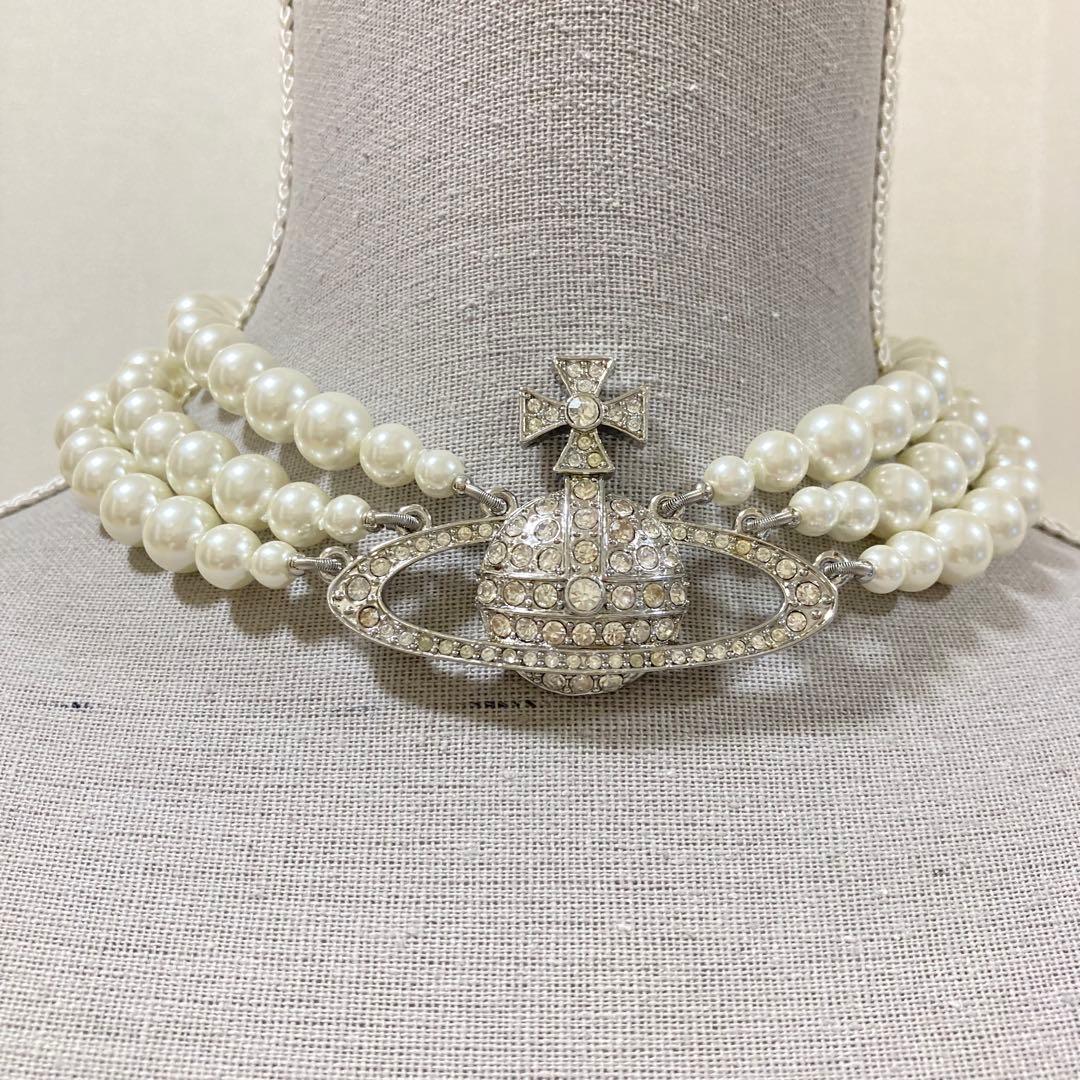 Vivienne Westwood｜3連パールチョーカー　シルバー