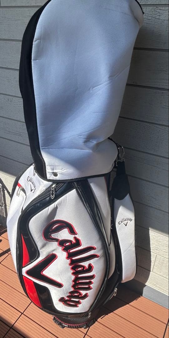 Callaway フルキャディバッグ ホワイト/レッド/ブラック