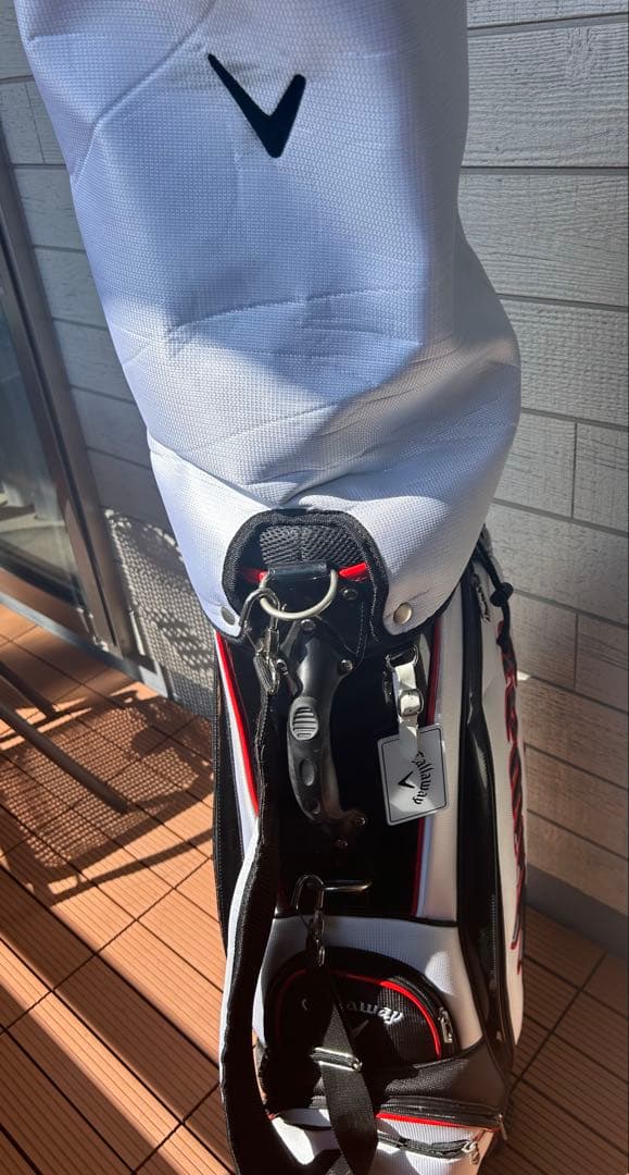 Callaway フルキャディバッグ ホワイト/レッド/ブラック