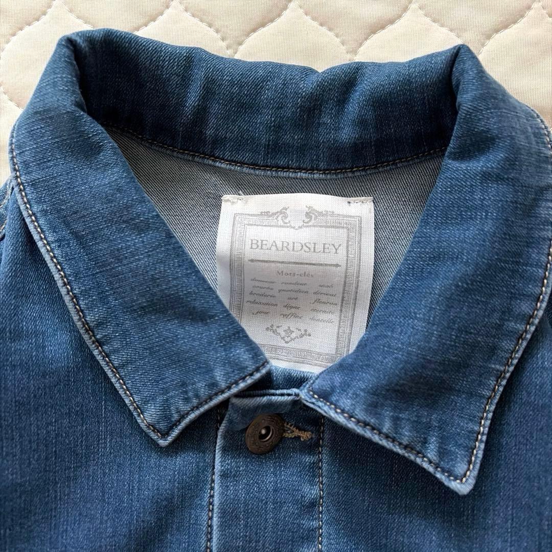 【新品タグ付】人気✴︎BEARDSLEY 袖パフGジャン　インディゴブルー
