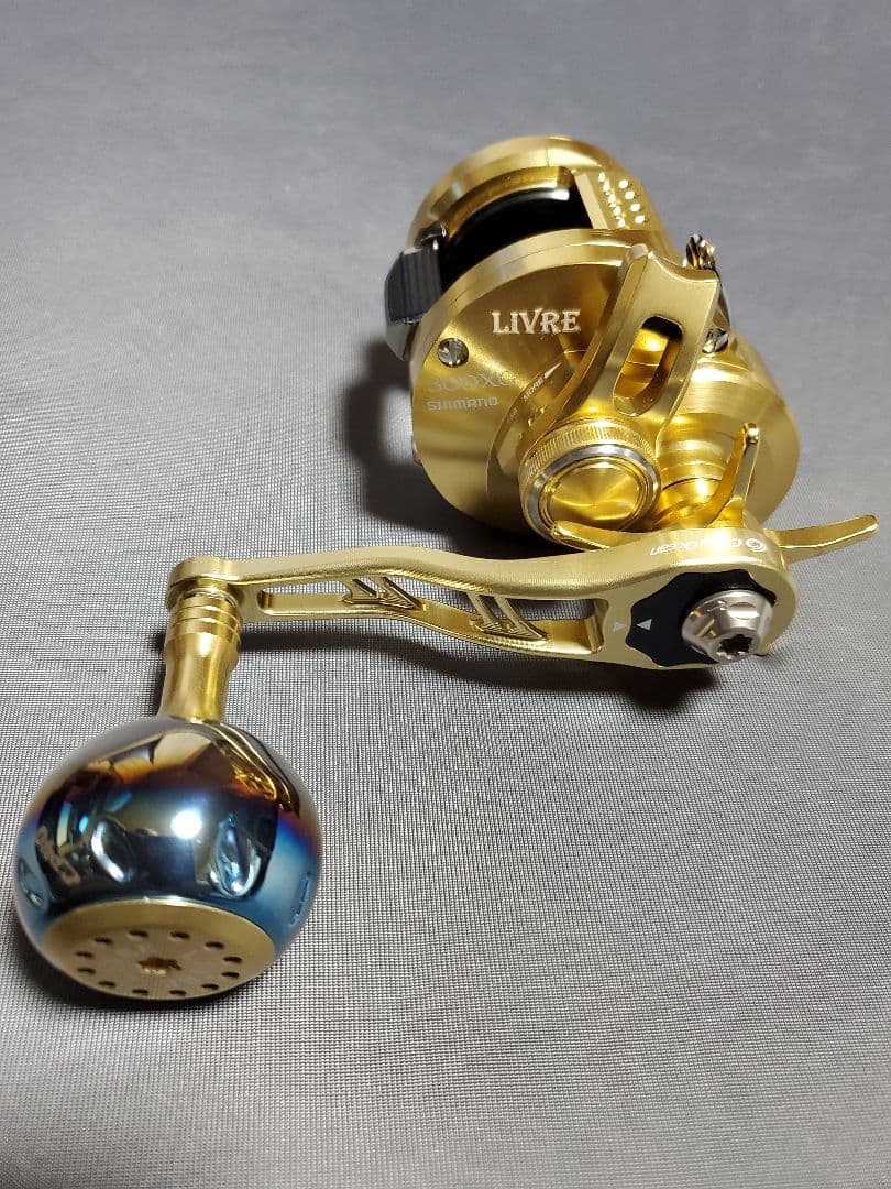 シマノ22オシアコンクエスト300XG　リブレCrazyoceanハンドル