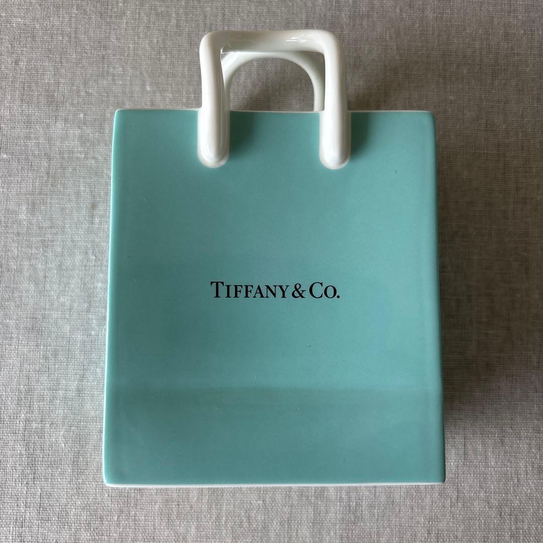 ティファニー ショッピングバッグ 陶器 置物 ショッパー 小物入れ