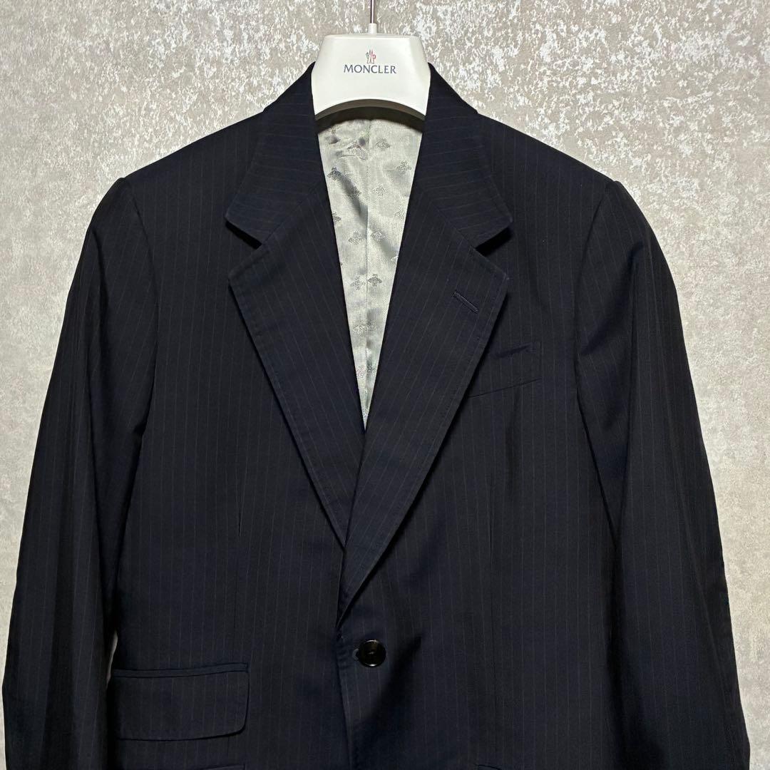 【美品】GUCCI グッチ　シルク　現行タグ　ネイビー　スーツ　セットアップ