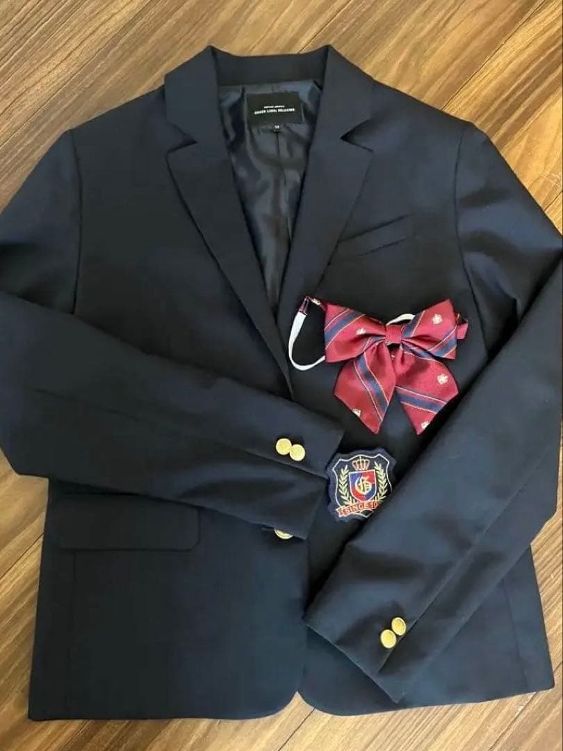 green label relaximngネイビー ブレザースカート 160