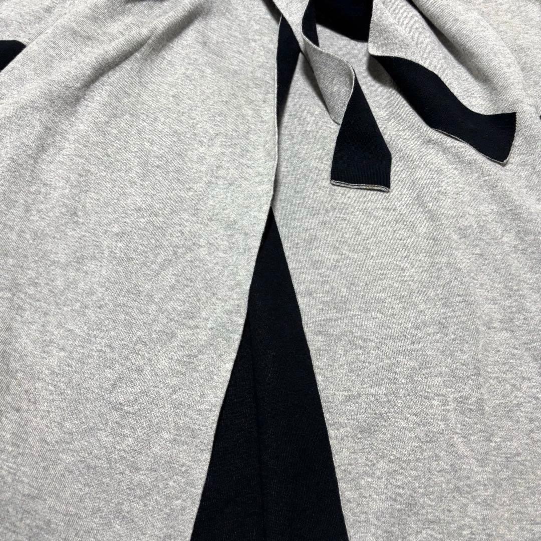 美品✨セオリー コーディガン ガウン カシミヤ ダブルフェイス グレー 黒 S