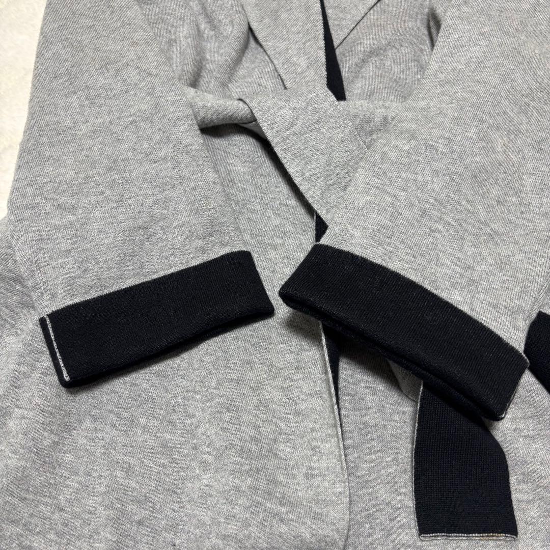 美品✨セオリー コーディガン ガウン カシミヤ ダブルフェイス グレー 黒 S