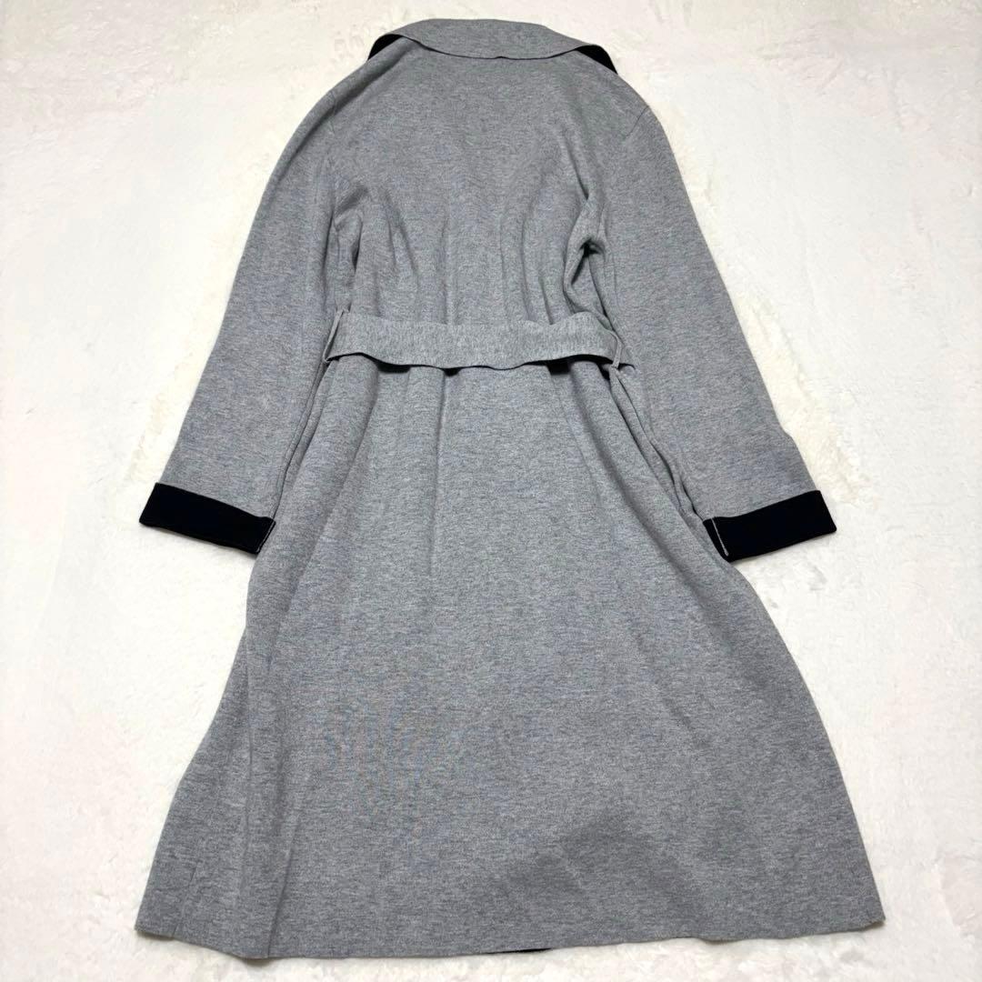 美品✨セオリー コーディガン ガウン カシミヤ ダブルフェイス グレー 黒 S