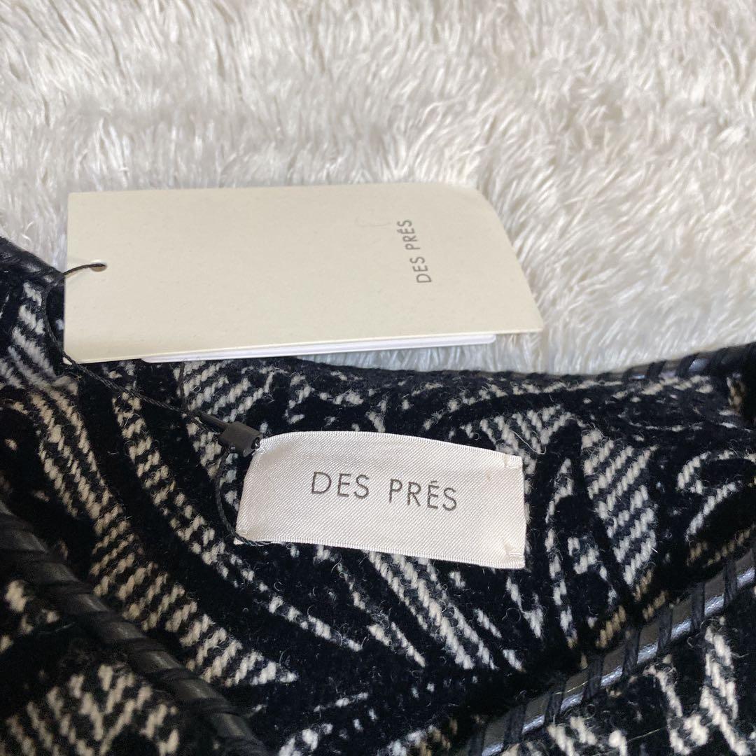 新品　DES PRÉS　ペイズリー柄　ノーカラージャケット　ヘビーフロッキー　Ｆ