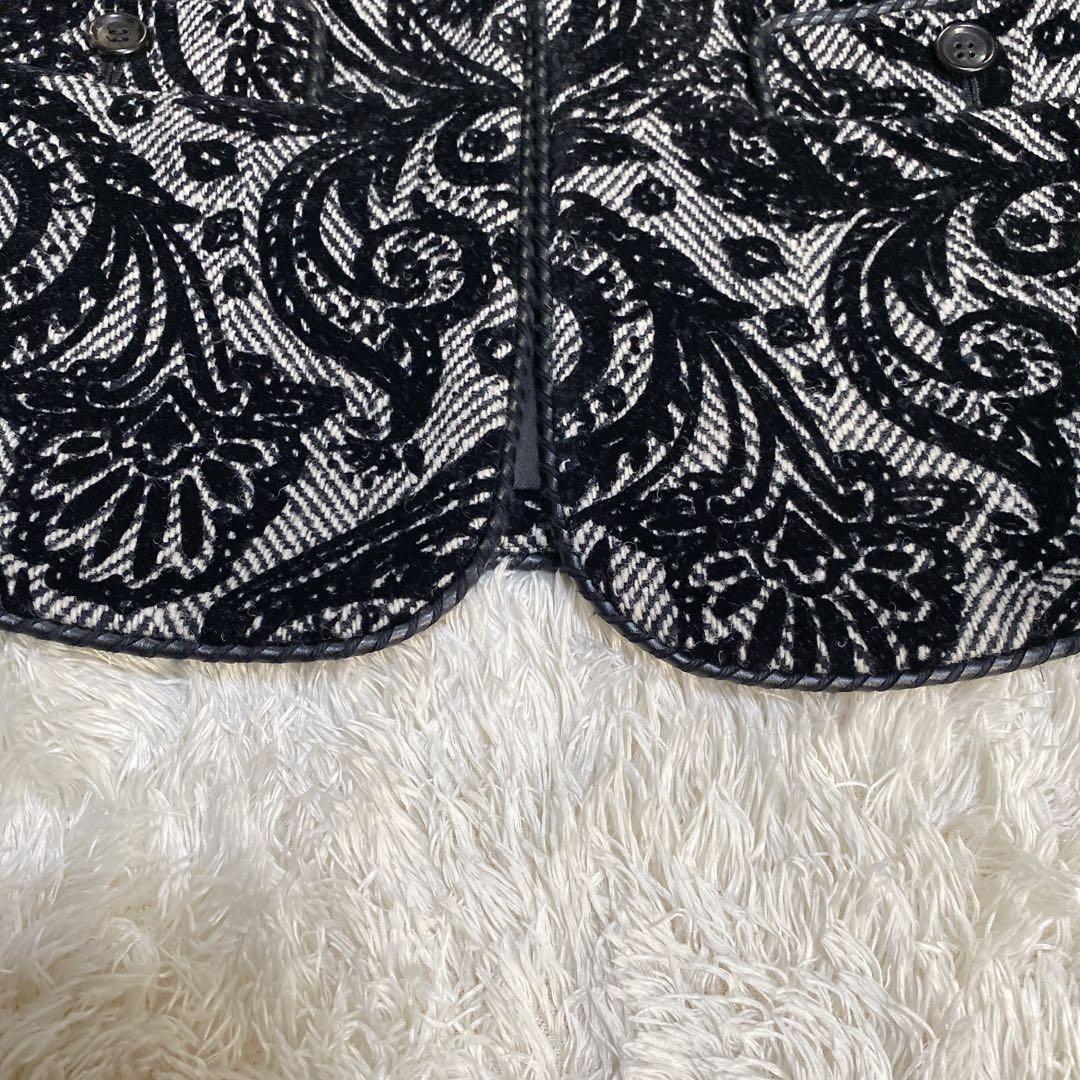 新品　DES PRÉS　ペイズリー柄　ノーカラージャケット　ヘビーフロッキー　Ｆ