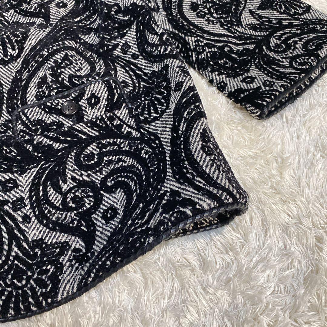 新品　DES PRÉS　ペイズリー柄　ノーカラージャケット　ヘビーフロッキー　Ｆ