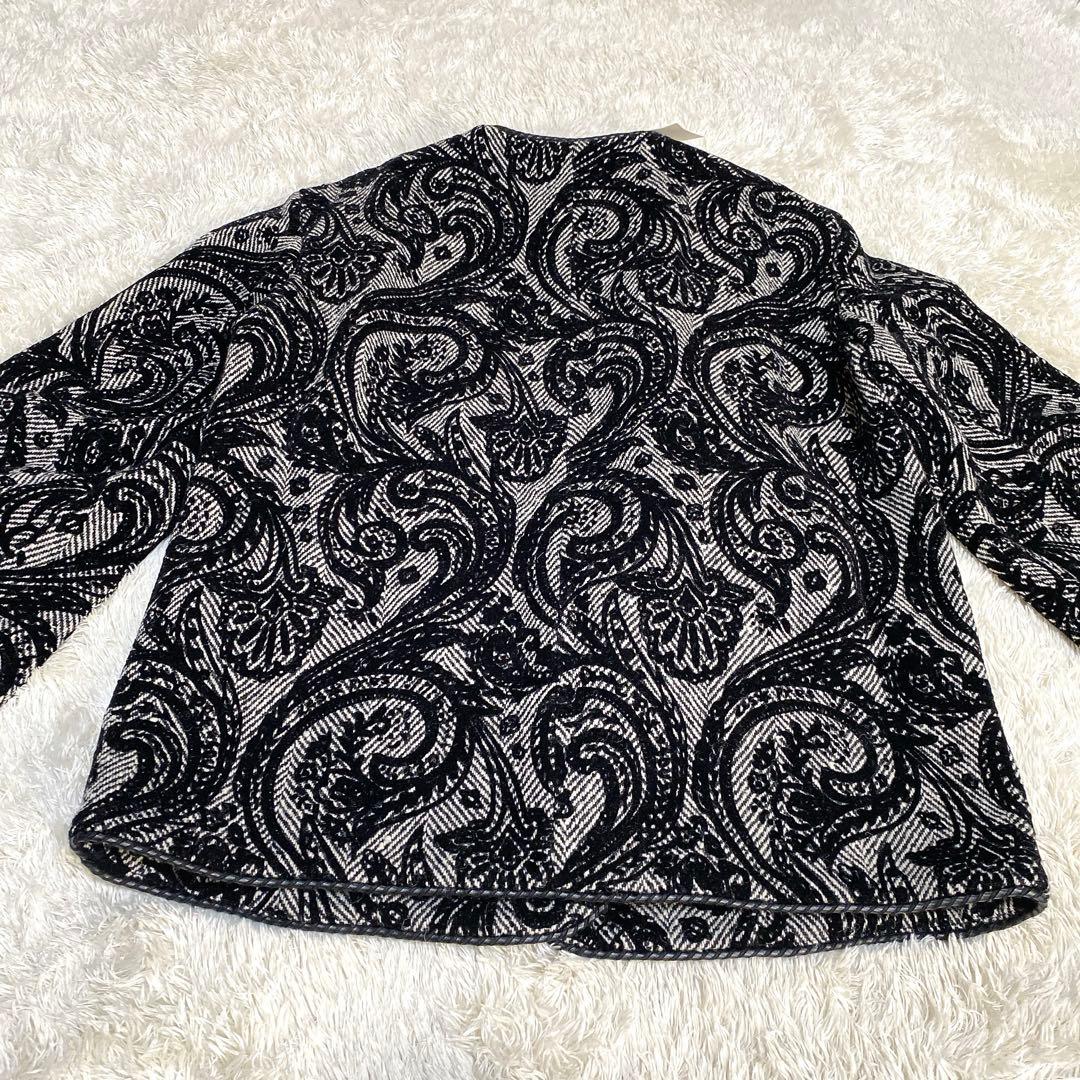 新品　DES PRÉS　ペイズリー柄　ノーカラージャケット　ヘビーフロッキー　Ｆ