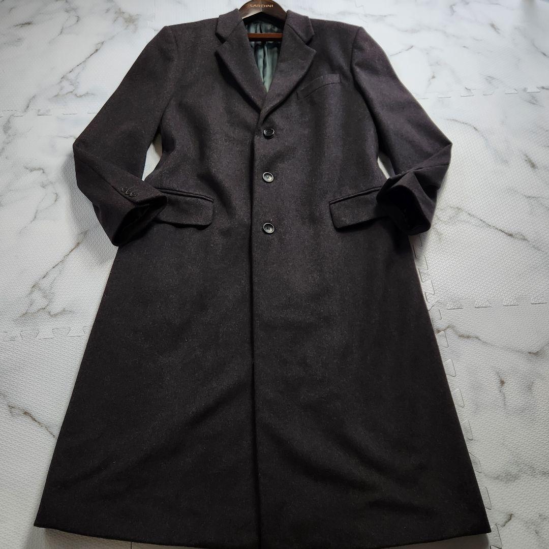 超ロング丈✨XL相当 アルマーニコレツィオーニ チェスターコート カシミヤ