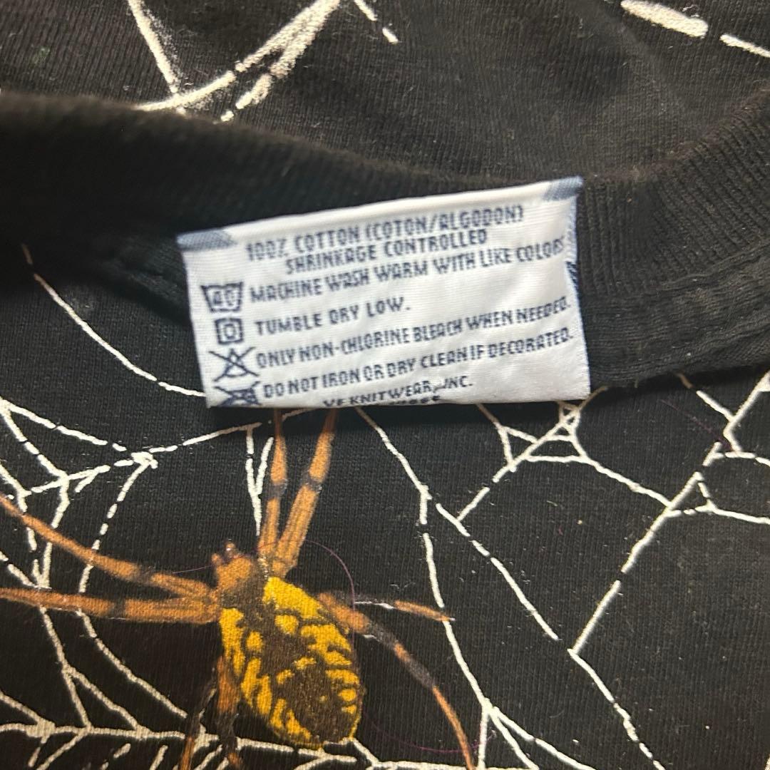 k*n様 80s~90s スパイダーウェブ 総柄Tシャツ Leeタグ XL パス